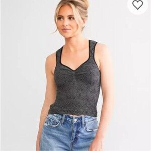 NWT Free People Women’s Love Letter Textured Sweetheart Cami Top Size M